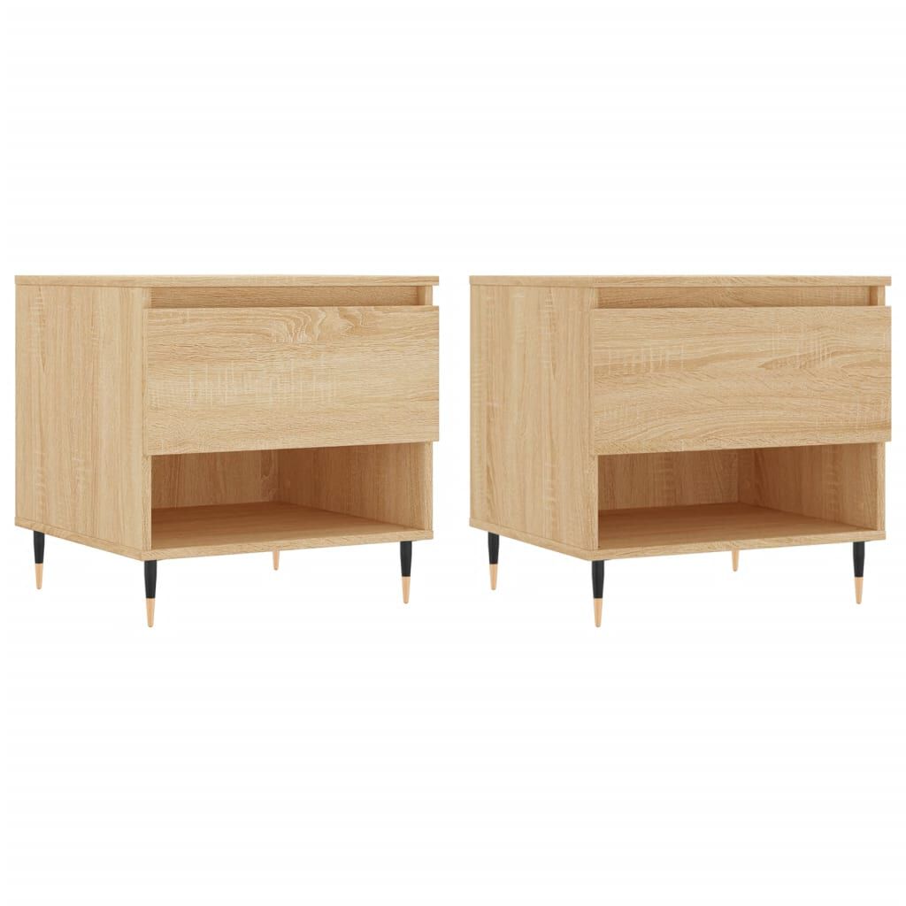 vidaXL Τραπέζια Σαλονιού 2 τεμ. Sonoma Δρυς 50x46x50 εκ. Επεξεργ. Ξύλο