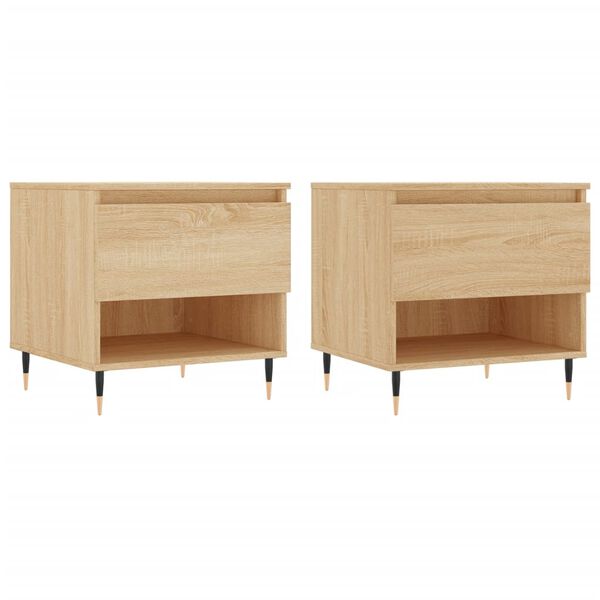 vidaXL Τραπέζια Σαλονιού 2 τεμ. Sonoma Δρυς 50x46x50 εκ. Επεξεργ. Ξύλο