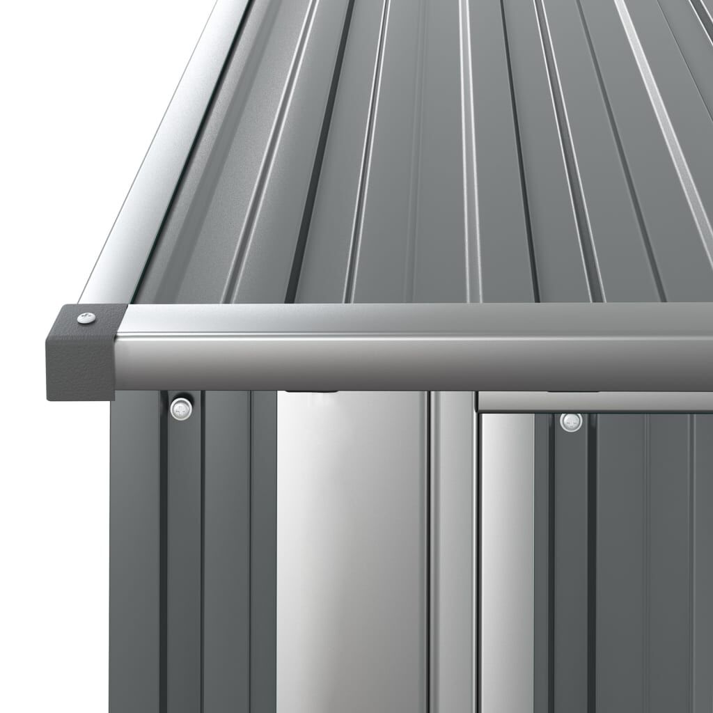 vidaXL Αποθήκη Κήπου Γκρι 180,5 x 97 x 209,5 εκ. από Γαλβαν. Ατσάλι