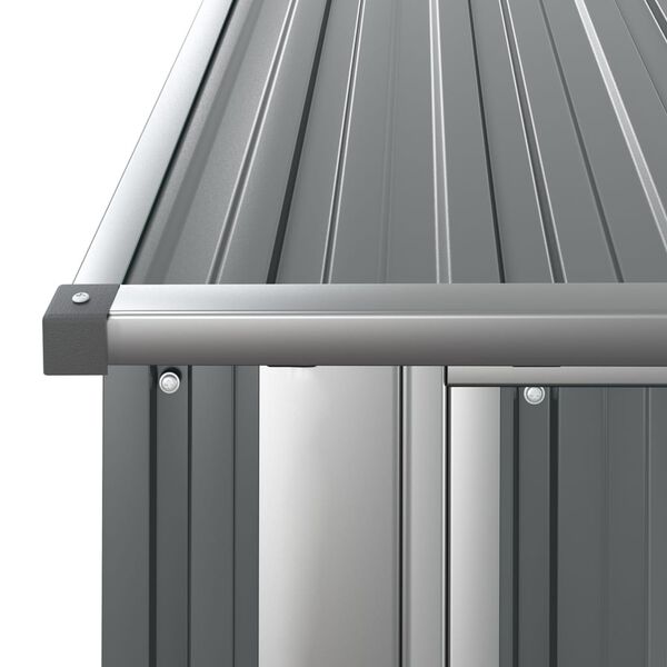vidaXL Αποθήκη Κήπου Γκρι 180,5 x 97 x 209,5 εκ. από Γαλβαν. Ατσάλι