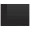 vidaXL Κομοδίνο Γυαλιστερό Μαύρο 40 x 30 x 30 εκ. από Επεξ. Ξύλο