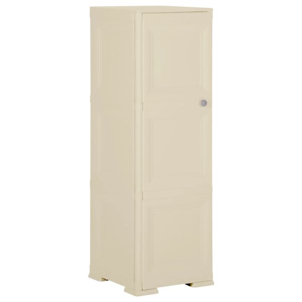 vidaXL Πλαστικό Ντουλάπι Angora Λευκό 40 x 43 x 125εκ. με Σχέδιο Ξύλου