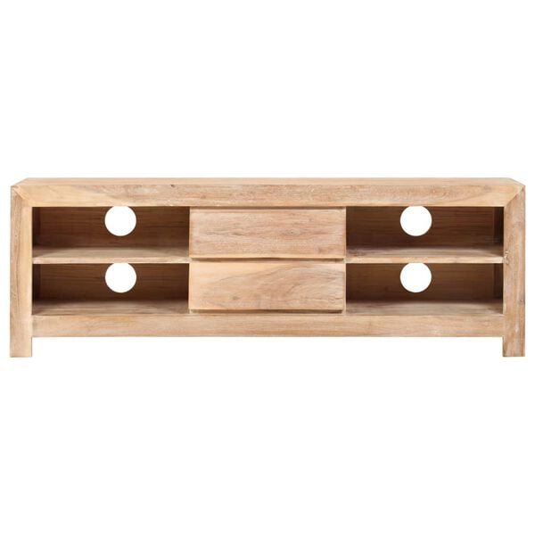 vidaXL Έπιπλο Τηλεόρασης Ανοιχτό Καφέ 120x30x40 εκ. Μασίφ Ξύλο Ακακίας