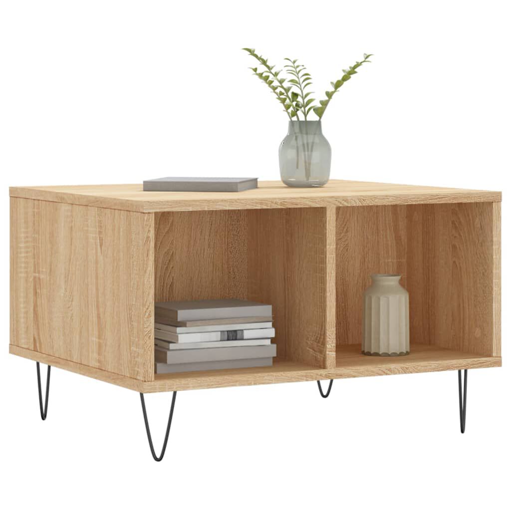 vidaXL Τραπεζάκι Σαλονιού Sonoma Δρυς 60x50x36,5εκ. Επεξεργασμένο Ξύλο