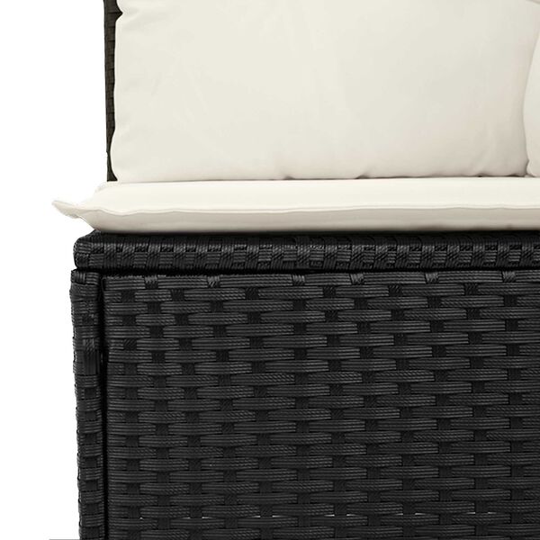 vidaXL Σετ Καναπέ Κήπου 11 pcs Μαύρος, λευκός Μεγάλο Ρατάν