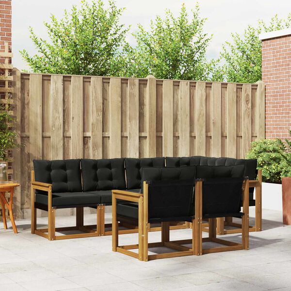 vidaXL &Sigma;&epsilon;&iota;&rho;ά &Kappa;&alpha;&nu;&alpha;&pi;έ &Epsilon;&xi;&omega;&tau;&epsilon;&rho;&iota;&kappa;&omicron;ύ &mu;&epsilon; &mu;&alpha;&xi;&iota;&lambda;ά&rho;&iota; 7 pcs &Phi;&upsilon;&sigma;&iota;&kappa;ό &kappa;&alpha;&iota; &Mu;&alpha;ύ&rho;&omicron;