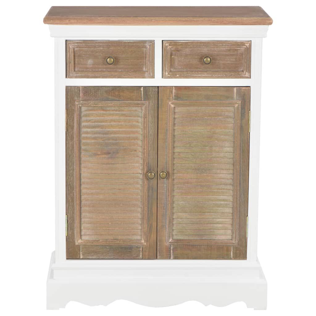 vidaXL Μπουφές Ψηλός Λευκός 60 x 30 x 80 εκ. από Μασίφ Ξύλο