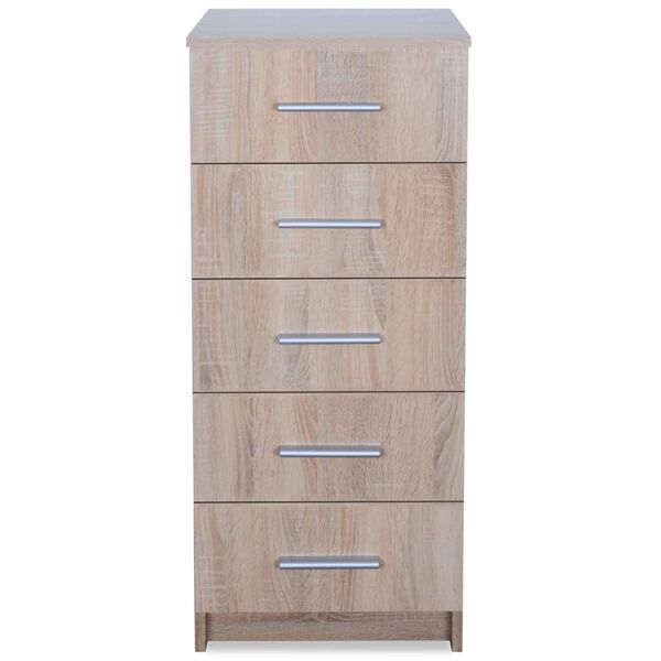 vidaXL Συρταριέρα Ψηλή Χρώμα Δρυός 41 x 35 x 106 εκ. από Μοριοσανίδα