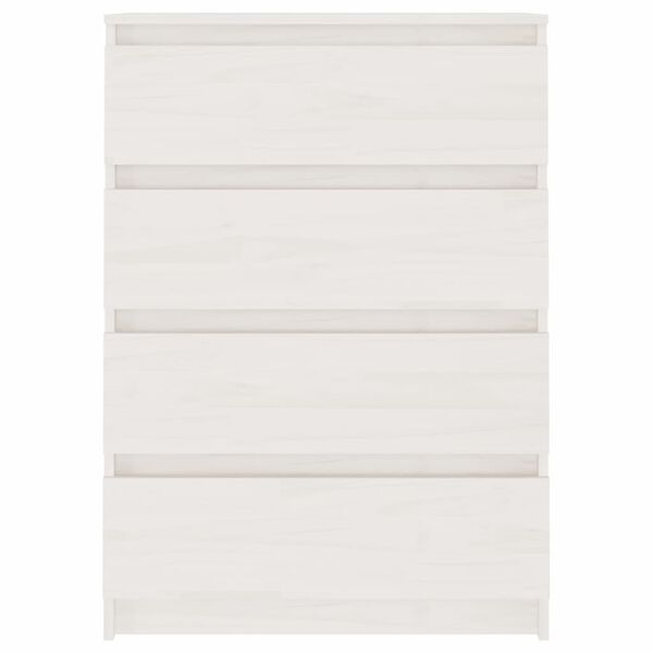 vidaXL Βοηθητικό Ντουλάπι Λευκό 60 x 36 x 84 εκ. από Μασίφ Ξύλο Πεύκου