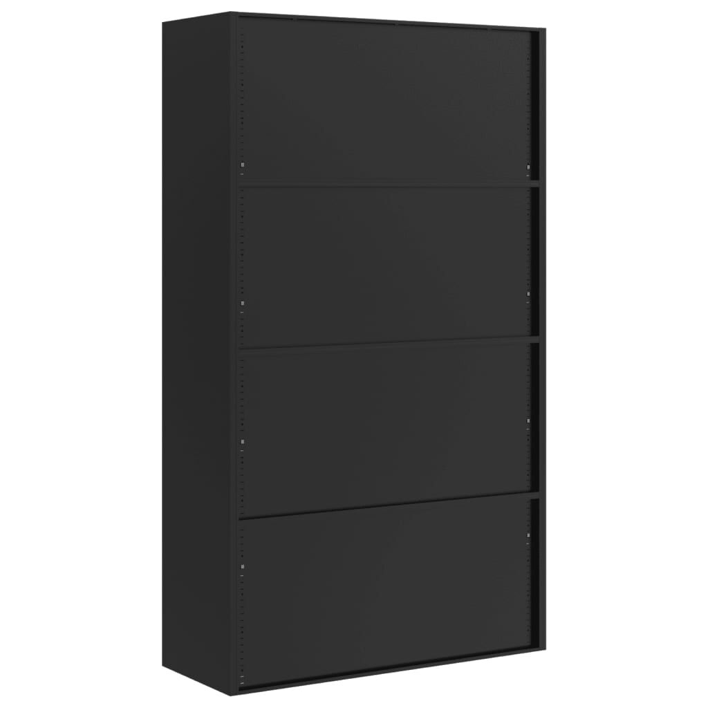 vidaXL Αρχειοθήκη Μαύρη 105 x 40 x 180 εκ. Ατσάλινη