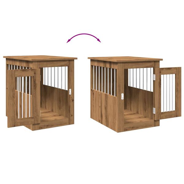 vidaXL Έπιπλα κλουβιού σκύλου Artisan Oak Κατασκευασμένο ξύλο