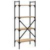 vidaXL Βιβλιοθήκη 4 Επιπέδων Sonoma Δρυς 56x31,5x138,5 εκ. Επεξ. Ξύλο