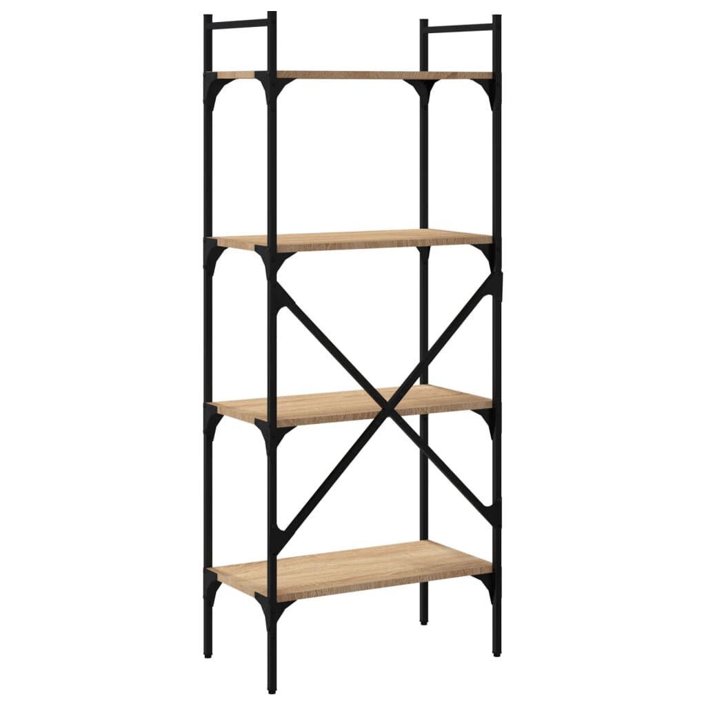 vidaXL Βιβλιοθήκη 4 Επιπέδων Sonoma Δρυς 56x31,5x138,5 εκ. Επεξ. Ξύλο