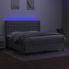 vidaXL &Kappa;&rho;&epsilon;&beta;ά&tau;&iota; Boxspring &mu;&epsilon; &Sigma;&tau;&rho;ώ&mu;&alpha; & LED &Alpha;&nu;.&Gamma;&kappa;&rho;&iota; 180x200&epsilon;&kappa;. &Upsilon;&phi;&alpha;&sigma;&mu;ά&tau;&iota;&nu;&omicron;