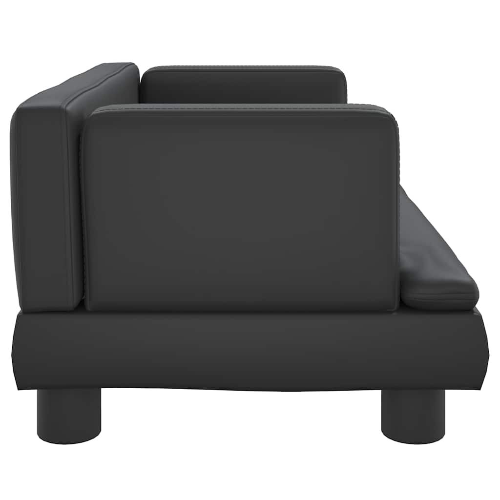 vidaXL Κρεβάτι Σκύλου Μαύρο 60 x 40 x 30 εκ. από Συνθετικό Δέρμα