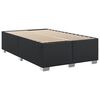 vidaXL Κρεβάτι Boxspring με Στρώμα Μαύρο 120x190εκ.από Συνθετικό Δέρμα