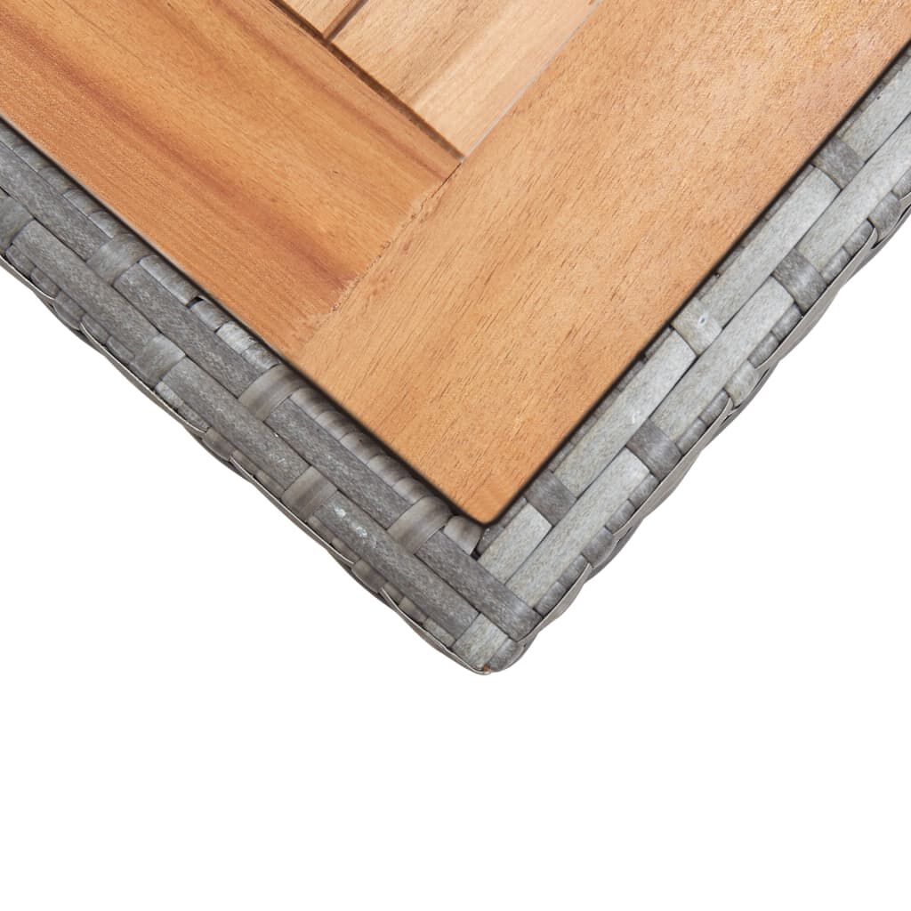 vidaXL Τραπέζι Κήπου Ανθρακί/Καφέ 123x60x74 εκ. από Μασίφ Ξύλο Ακακίας