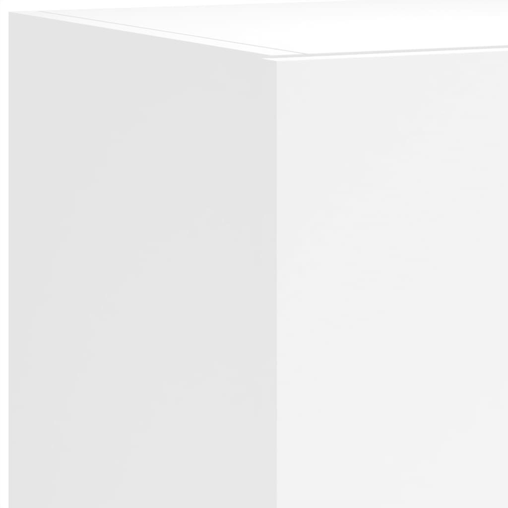 vidaXL Έπιπλο Τοίχου Τηλεόρασης με LED Λευκό 80x35x31 εκ.