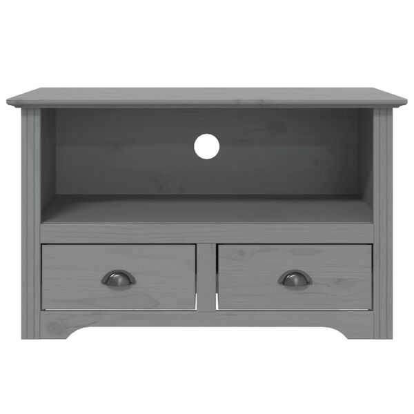 vidaXL Έπιπλο Τηλεόρασης BODO 2 Συρτάρια Γκρι 91,5x44,5x56 εκ. Πεύκο
