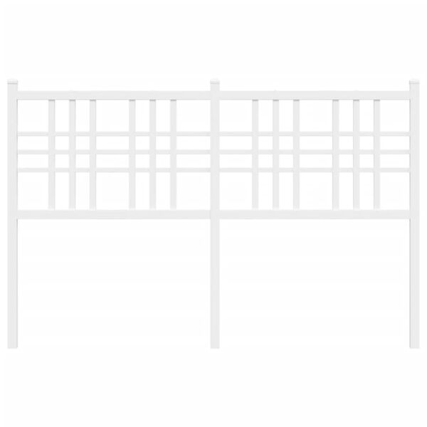 vidaXL Κεφαλάρι Λευκό 120 εκ. Μεταλλικό