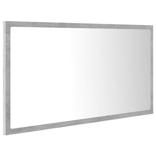 vidaXL Καθρέφτης Μπάνιου Γκρι Σκυροδέματος 80x8,5x37 εκ. Ακρυλικός