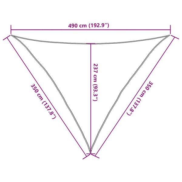 vidaXL Πανί Σκίασης Taupe 3,5 x 3,5 x 4,9 μ. από HDPE 160 γρ./μ²