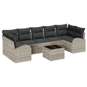 vidaXL &Sigma;&epsilon;&tau; &Kappa;&alpha;&nu;&alpha;&pi;έ &Kappa;ή&pi;&omicron;&upsilon; &mu;&epsilon; &mu;&alpha;&xi;&iota;&lambda;ά&rho;&iota; 8 pcs &Alpha;&nu;&omicron;&iota;&chi;&tau;ό &Gamma;&kappa;&rho;&iota; &kappa;&alpha;&iota; &Sigma;&kappa;&omicron;ύ&rho;&omicron; &Gamma;&kappa;&rho;&iota;