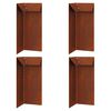 vidaXL &Phi;&rho;ά&kappa;&tau;&eta;&sigmaf; &sigma;&alpha;&lambda;&iota;&gamma;&kappa;&alpha;&rho;&iota;ώ&nu; 4 pcs &Sigma;&kappa; rusty 10 x 10 x 25 &epsilon;&kappa;