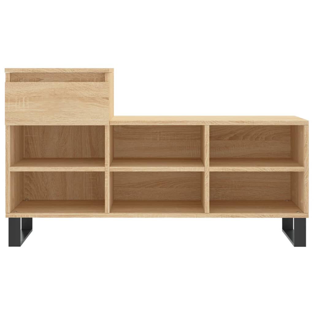 vidaXL Παπουτσοθήκη Sonoma Δρυς 102x36x60 εκ. από Επεξεργασμένο Ξύλο