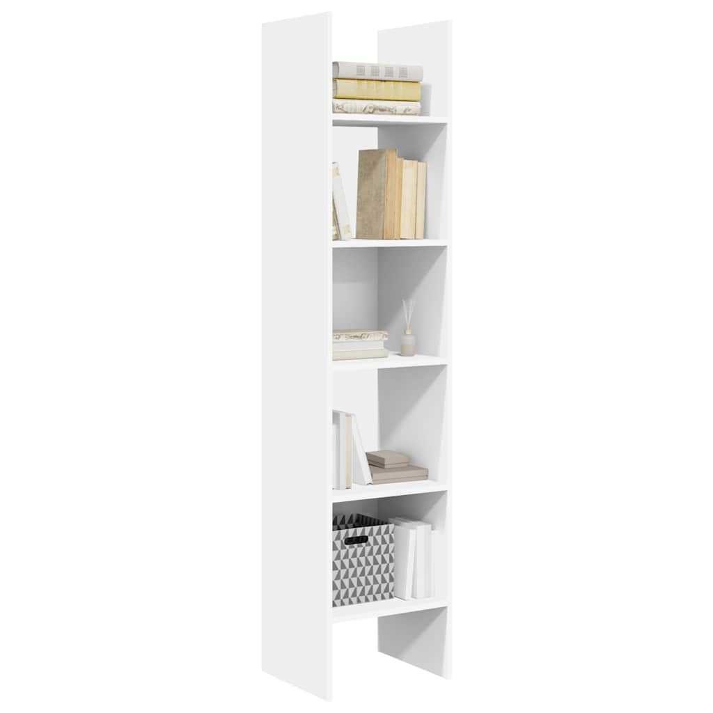 vidaXL Βιβλιοθήκη Λευκή 40 x 35 x 180 εκ. από Επεξ. Ξύλο