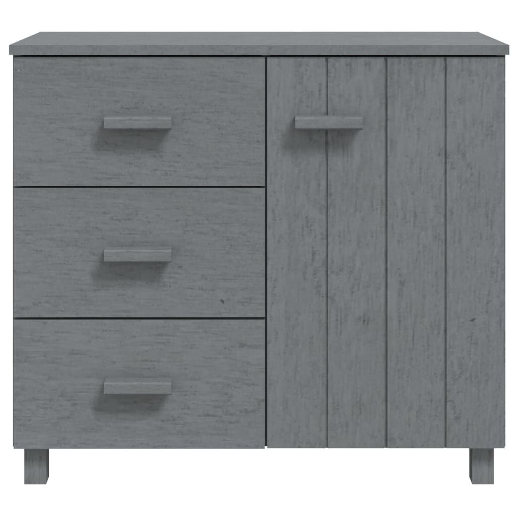 vidaXL Συρταριέρα HAMAR Σκ. Γκρι 90 x 40 x 80 εκ. Μασίφ Ξύλο Πεύκου