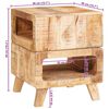 vidaXL Τραπέζια άκρης με ράφι Καφέ 40 x 40 x 49 εκ Μασίφ ξύλο μάνγκο