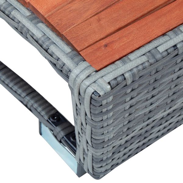 vidaXL Σκαλοπάτι για Σπα Γκρι 92 x 45 x 25 εκ. από Συνθετικό Ρατάν