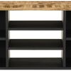 vidaXL Έπιπλο Τηλεόρασης 100x33x46 εκ. Μασίφ Ξύλο Μάνγκο & Επεξ. Ξύλο