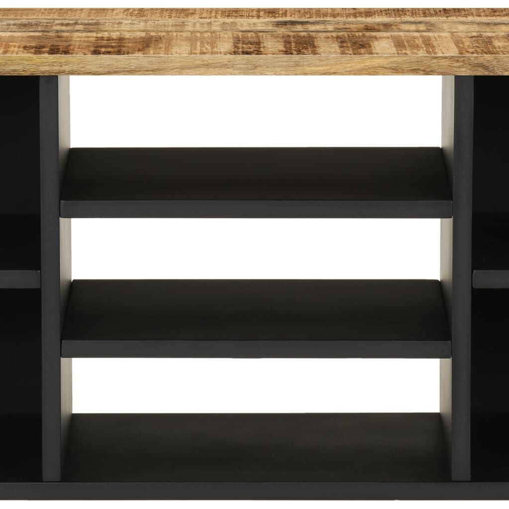 vidaXL Έπιπλο Τηλεόρασης 100x33x46 εκ. Μασίφ Ξύλο Μάνγκο & Επεξ. Ξύλο
