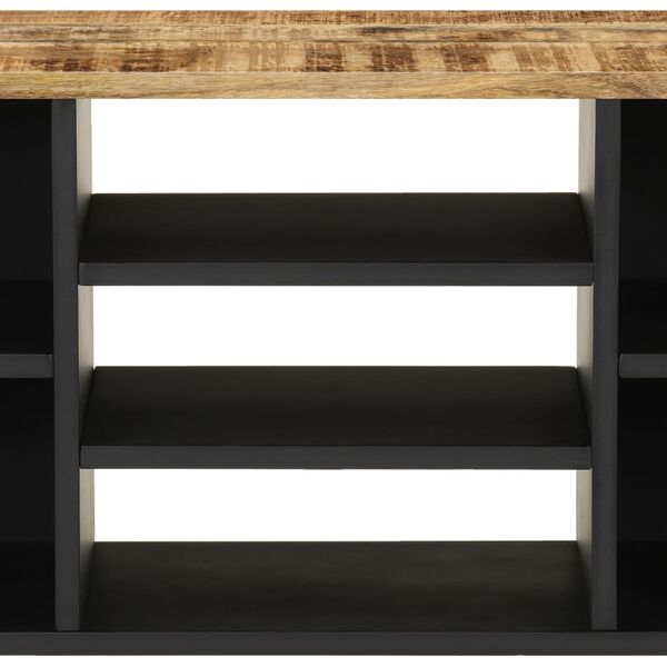 vidaXL Έπιπλο Τηλεόρασης 100x33x46 εκ. Μασίφ Ξύλο Μάνγκο & Επεξ. Ξύλο