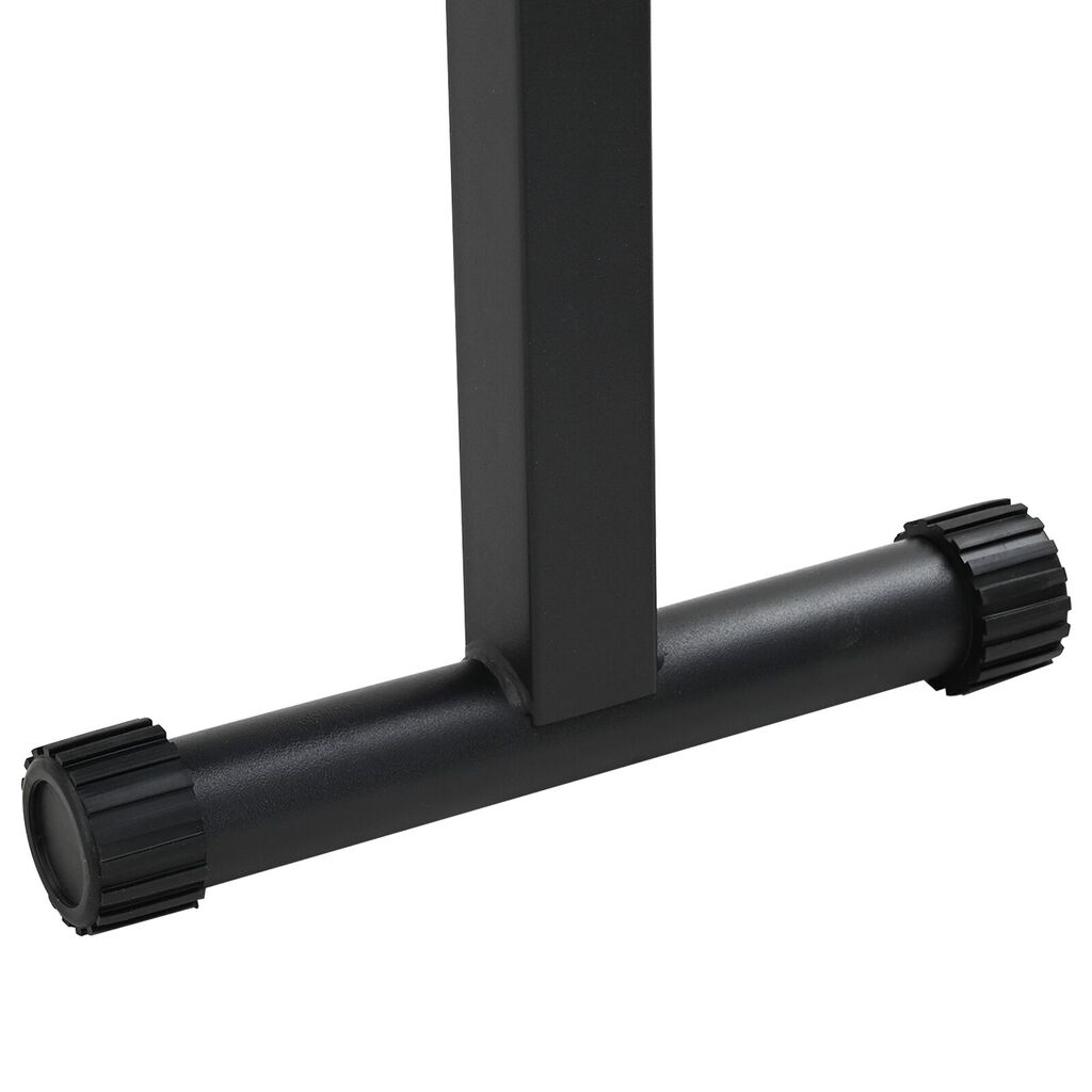 vidaXL Αναδιπλούμενος Πάγκος Βάρη 100 kg Μαύρος 107x27x41 cm Ατσάλι