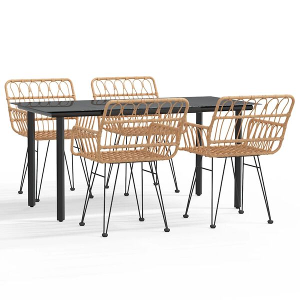 vidaXL &Sigma;&epsilon;&tau; &Tau;&rho;&alpha;&pi;&epsilon;&zeta;&alpha;&rho;ί&alpha;&sigmaf; &Kappa;ή&pi;&omicron;&upsilon; 5 &Tau;&epsilon;&mu;&alpha;&chi;ί&omega;&nu; &alpha;&pi;ό &Sigma;&upsilon;&nu;&theta;&epsilon;&tau;&iota;&kappa;ό &Rho;&alpha;&tau;ά&nu;