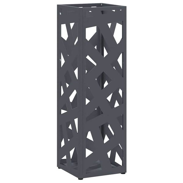 vidaXL Σχέδιο & βάση αποθήκευσης Ανθρακί 15.5 x 15.5 x 49 εκ Ατσάλι