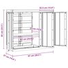vidaXL Ντουλάπι Αποθ. Εξ. Χώρου Γκρι/Μαύρο 97x37x85 εκ. Πολυπροπυλένιο