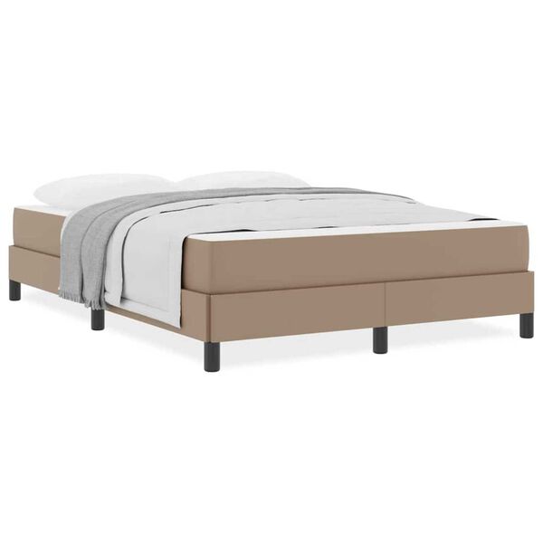 vidaXL Κρεβάτι Άλλο Καπουτσίνο 140 x 200 cm Τεχνητό δέρμα