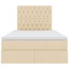 vidaXL Κρεβάτι Αποθήκης με στρώμα Κρέμ 120 x 200 cm Τεχνητό Δέρμα