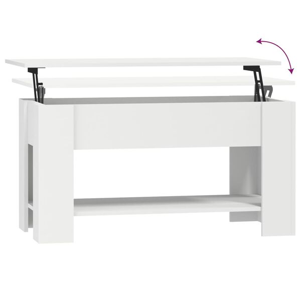 vidaXL Τραπεζάκι Σαλονιού Λευκό 101 x 49 x 52 εκ. Επεξεργασμένο Ξύλο