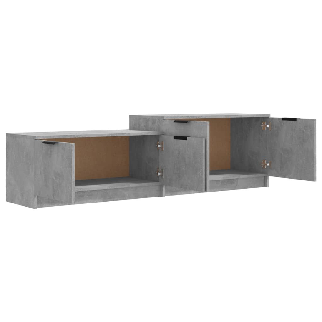 vidaXL Έπιπλο Τηλεόρασης Γκρι Σκυροδέματος 158,5x36x45 εκ. Επεξ. Ξύλο