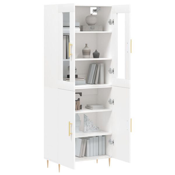vidaXL Ντουλάπι Λευκό 69,5x34x180 εκ. από Επεξεργασμένο Ξύλο