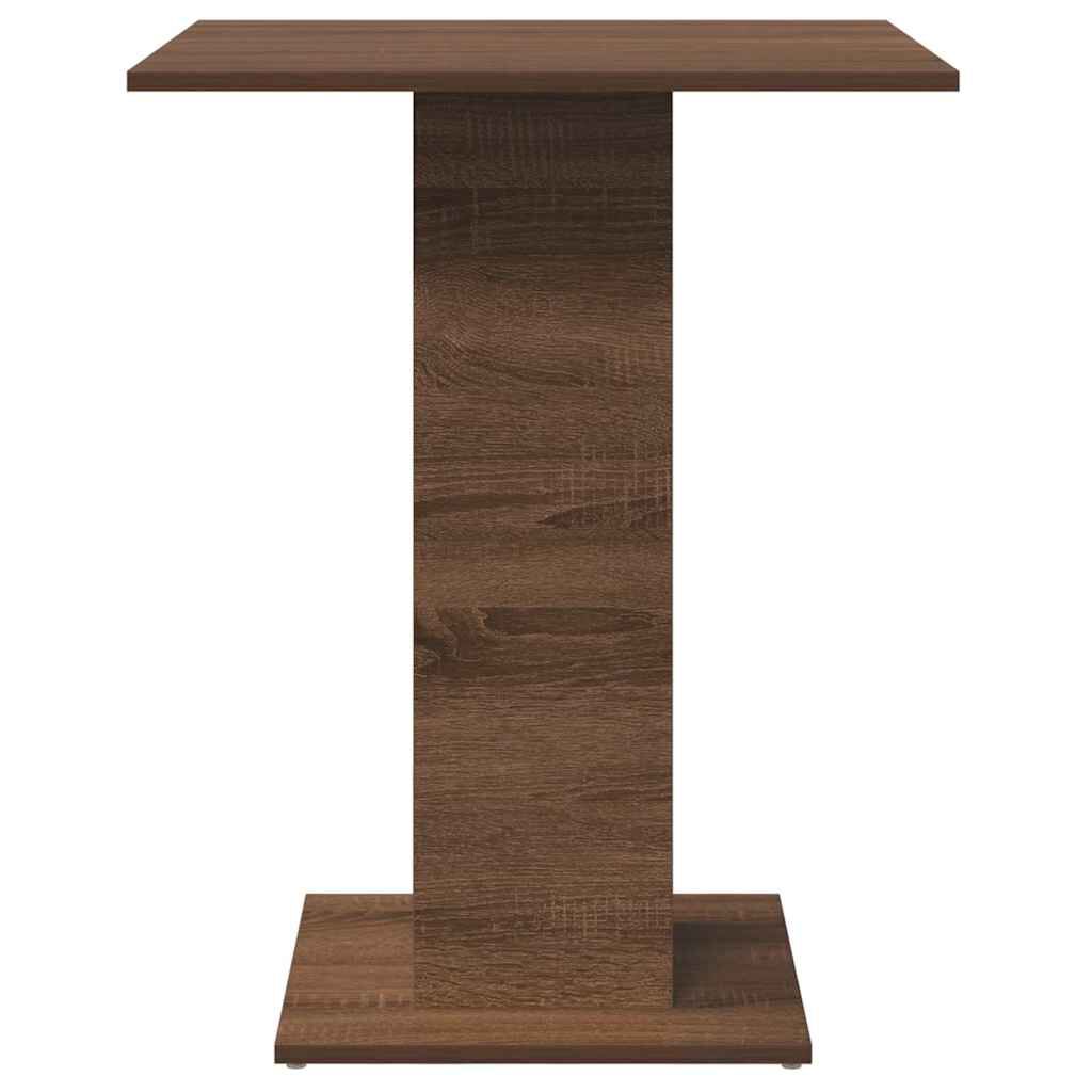 vidaXL Τραπέζι Bistro Καφέ Δρυς 60 x 60 x 75 εκ από Επεξεργασμένο Ξύλο