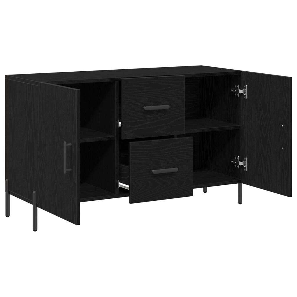 vidaXL Μπουφές Μαύρο Δρυς 100x36x60 εκ Συγκροτημένο Ξύλο