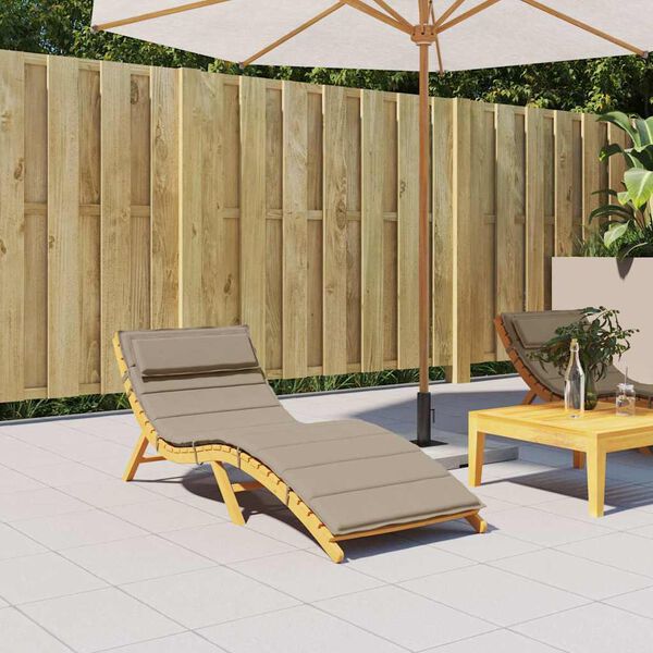 vidaXL Μαξιλάρι Ξαπλώστρας Taupe 180x60x4 εκ. από Ύφασμα Oxford