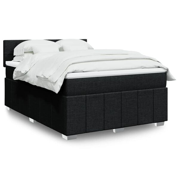 vidaXL &Kappa;&rho;&epsilon;&beta;ά&tau;&iota; Boxspring &mu;&epsilon; &Sigma;&tau;&rho;ώ&mu;&alpha; &Mu;&alpha;ύ&rho;&omicron; 160x200 &epsilon;&kappa;. &Upsilon;&phi;&alpha;&sigma;&mu;ά&tau;&iota;&nu;&omicron;