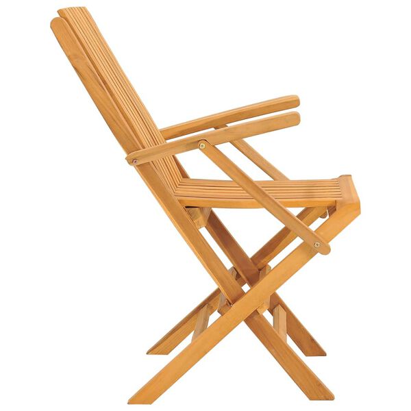vidaXL Καρέκλες Κήπου Πτυσσόμενες 2 τεμ. 61x67x90 εκ. Μασίφ Ξύλο Teak